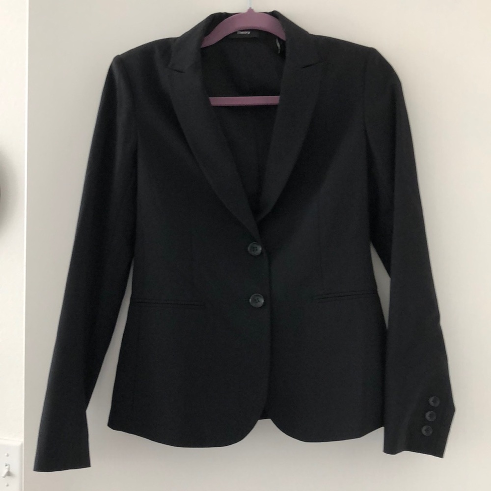Theory Black Gabe 2 Button Blazer, Size 2